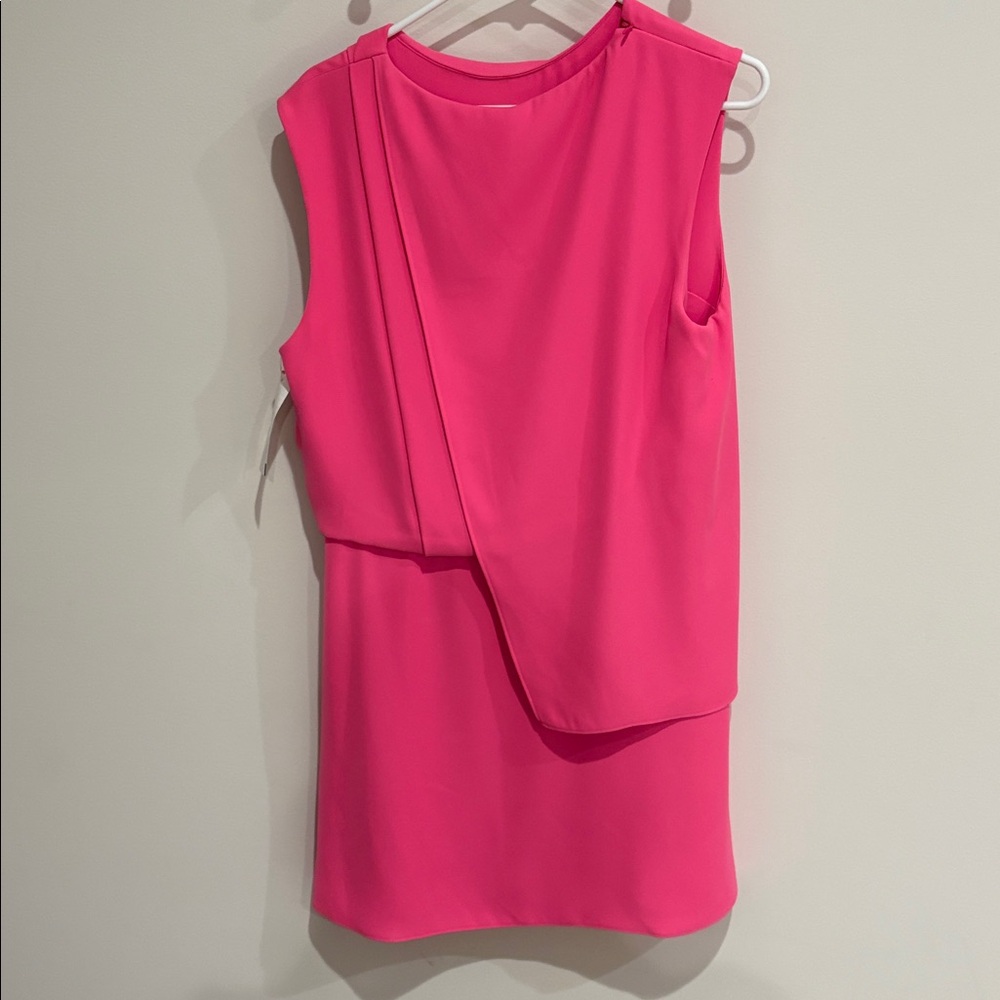 Alexander McQueen McQ Pink Drape Sleeveless Party Cocktail Dress Size Large NWT